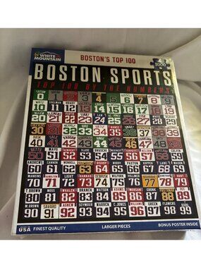 Boston Sports White Mountain Top Players Bonus Poster 1000-Piece Puzzle Collect